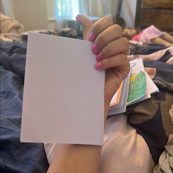 Handmade Sacred Heart and Flame Art Card - Picture 3 of 3